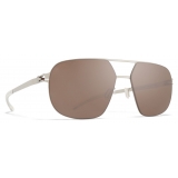 Mykita - Angus - No1 - Silver White Brown - Metal Collection - Sunglasses - Mykita Eyewear