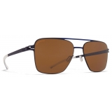 Mykita - Bernie - No1 - Indigo Yale Blue Amber Brown - Metal Collection - Sunglasses - Mykita Eyewear