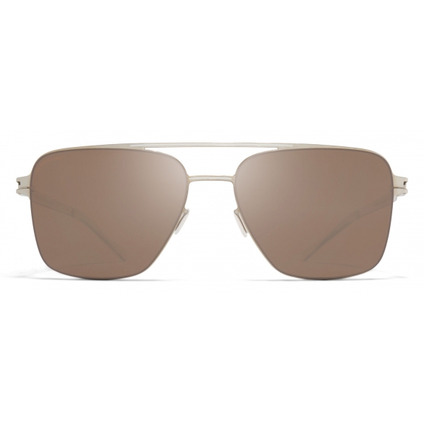 Mykita - Bernie - No1 - Silver White Brown - Metal Collection - Sunglasses - Mykita Eyewear