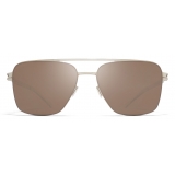 Mykita - Bernie - No1 - Argento Bianco Marrone - Metal Collection - Occhiali da Sole - Mykita Eyewear