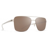Mykita - Bernie - No1 - Silver White Brown - Metal Collection - Sunglasses - Mykita Eyewear