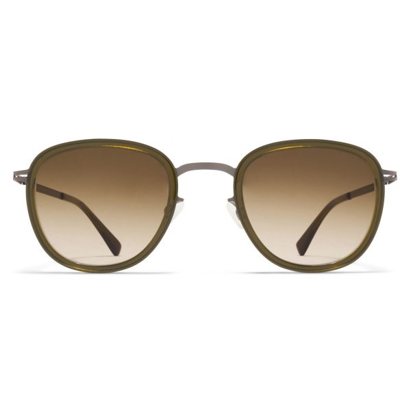 Mykita - Helmi - Lite - Graphite Peridot Gradient Brown - Metal Collection - Sunglasses - Mykita Eyewear