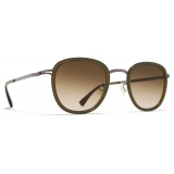 Mykita - Helmi - Lite - Graphite Peridot Gradient Brown - Metal Collection - Sunglasses - Mykita Eyewear