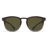 Mykita - Cantara - Mykita Acetate - Dark Brown Santiago Green - Metal Collection - Sunglasses - Mykita Eyewear