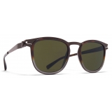 Mykita - Cantara - Mykita Acetate - Dark Brown Santiago Green - Metal Collection - Sunglasses - Mykita Eyewear