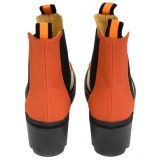 Suèi - Chelsea Boots con Patch Suèi - Arancione - Beige - Nero - Handmade in Italy - Luxury Exclusive Collection