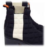 Suèi - Chelsea Boots in Tessuto Tecnico Imbottito - Arancione - Beige - Nero - Handmade in Italy - Luxury Exclusive Collection