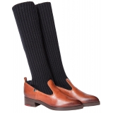 Suèi - Boots with Bootleg Cashemir Socks - Black - Dark Brown - Handmade in Italy - Luxury Exclusive Collection