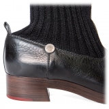 Suèi - Boots with Bootleg Cashemir Socks - Black - Dark Brown - Handmade in Italy - Luxury Exclusive Collection