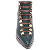 Suèi - High Lace-Ups Boots with Fur Details - Handmade in Italy - Luxury Exclusive Collection
