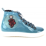 Suèi - Sneakers with Patch Snake - Handmade in Italy - Luxury Exclusive Collection
