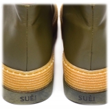 Suèi - Slip-On Colour Olive with Plate Accessories - Handmade in Italy - Luxury Exclusive Collection