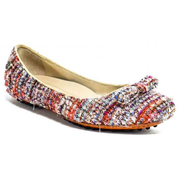 Suèi - Ballerina Multicolor with Car Shoes Sole - Handmade in Italy - Luxury Exclusive Collection