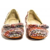 Suèi -  Ballerina Multicolor con Suola Car-Shoes - Multicolore - Handmade in Italy  - Luxury Exclusive Collection