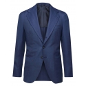 Viola Milano - Sartorial Half-lined Wool/Silk Blazer - Blue - Handmade in Italy - Luxury Exclusive Collection