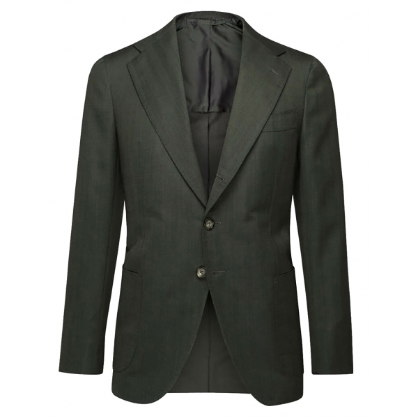 Viola Milano - Sartorial Half-lined Wool/Silk Blazer - Green - Handmade in Italy - Luxury Exclusive Collection