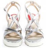 Suèi - Wedged Sandals of Multicolor Fabric - Handmade in Italy - Luxury Exclusive Collection