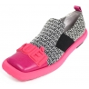 Suèi - Mocassini di Jasquard Bicolore con Fuxia Tou - Handmade in Italy - Luxury Exclusive Collection