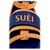 Suèi - Sandali con Velcro Smart/Suèi - Handmade in Italy - Luxury Exclusive Collection