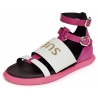 Suèi - Fuxia Sandals with Logo - White - Fuxia - Handmade in Italy - Luxury Exclusive Collection