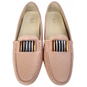 Suèi - Moccasins Colour Blush with Bullets -  Handmade in Italy - Luxury Exclusive Collection