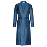 Viola Milano - Unlined Luxury Dressing Gown - Contrast Paisley Pattern - Handmade in Italy - Luxury Exclusive Collection