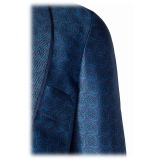 Viola Milano - Unlined Luxury Dressing Gown - Contrast Paisley Pattern - Handmade in Italy - Luxury Exclusive Collection