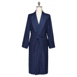 Viola Milano - Unlined VBC Wool/Silk Dressing Gown - Herringbone - Handmade in Italy - Luxury Exclusive Collection