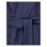 Viola Milano - Unlined VBC Wool/Silk Dressing Gown - Herringbone - Handmade in Italy - Luxury Exclusive Collection