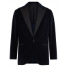 Viola Milano - Giacca da Smoking con Risvolto a Lancia in Velluto Base - Navy - Handmade in Italy - Luxury Exclusive Collection