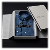 Viola Milano - 3 Classic Solid Package Button-Down Collar Shirt - Denim - Handmade in Italy - Luxury Exclusive Collection