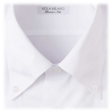 Viola Milano - 3 Classic Solid Package Button-Down Collar Shirt - White - Handmade in Italy - Luxury Exclusive Collection