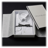 Viola Milano - 3 Camicia con Colletto Button-Down in Tinta Unita - Bianco - Handmade in Italy - Luxury Exclusive Collection