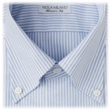 Viola Milano - 3 Oxford Stripe Package Button-Down Collar Shirt - Mix - Handmade in Italy - Luxury Exclusive Collection