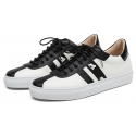 Suèi - Sneakers in Black&white With Gorilla Ribbon - Handmade in Italy - Luxury Exclusive Collection