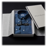 Viola Milano - Classic Denim Button-Down Collar Dress Shirt - Denim - Handmade in Italy - Luxury Exclusive Collection