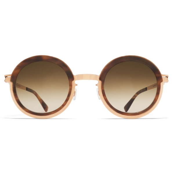 Mykita - Phillys - Mykita Acetate - Champagne Gold Galapagos Brown Gradient - Metal Collection - Sunglasses