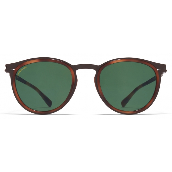 Mykita - Siwa - Mykita Acetate - Dark Brown Zanzibar Green - Metal Collection - Sunglasses - Mykita Eyewear