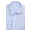 Viola Milano - Classic Solid Cut-Away Collar Dress Shirt - Classic Blue - Handmade in Italy - Luxury Exclusive Collection