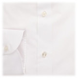 Viola Milano - Camicia Elegante Classica con Colletto Tagliato - Bianco - Handmade in Italy - Luxury Exclusive Collection