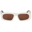 Off-White - Occhiali da Sole Austin - Bianco Marrone - Luxury - Off-White Eyewear