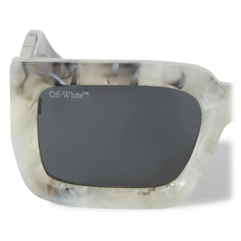 Off-White Boston Sunglasses OERI073S23PLA0010807 Marble Frame Dark Grey  Lens