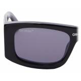 Off-White - Lucio Rectangular-Frame Sunglasses - Black Grey - Luxury - Off-White Eyewear
