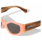 Off-White - Occhiali da Sole Memphis - Corallo Marrone - Luxury - Off-White Eyewear