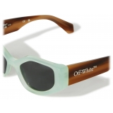 Off-White - Occhiali da Sole Memphis - Acqua Verde Marrone - Luxury - Off-White Eyewear