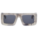 Off-White - Occhiali da Sole Squadrati Arrows - Grigio Marmo - Luxury - Off-White Eyewear