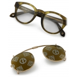 Giorgio Armani - Panto Glasses with Clip - Tortoiseshell Green - Sunglasses - Giorgio Armani Eyewear
