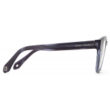 Giorgio Armani - Panto Glasses with Clip - Tortoiseshell Blue - Sunglasses - Giorgio Armani Eyewear