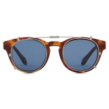 Giorgio Armani - Occhiali da Sole con Clip Forma Phantos - Marrone Tartarugato - Occhiali da Sole - Giorgio Armani Eyewear