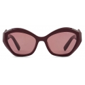 Giorgio Armani - Occhiali da Sole Donna Forma a Farfalla - Bordeaux - Occhiali da Sole - Giorgio Armani Eyewear